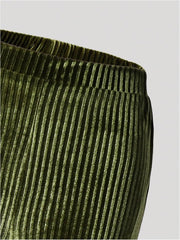 Floerns Girl's 2 Pcs Elastic Waist Flare Leg Pants Velvet Winter Bell Bottom Legging