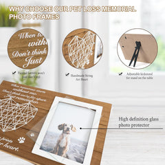 Pet Memorial Gifts, Pet Loss Memorial Frame Leave Paw Prints on our Hearts, Paw Prints Sympathy Frame Gift for Loss of Dog and Cat