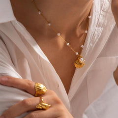 Layered Pendant Necklace for Women, Ocean-Inspired Jewelry for Summer Getaway Style