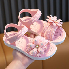 Children Shoes Girls Sandals Summer New Soft Sole Non Slip Comfortable Fashion Princess Shoes Bow Girls Flip Flop
