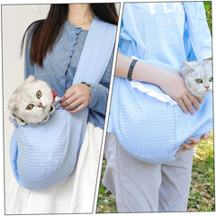 Happyyami Cat Shoulder Bag Travel Carrier Lightweight Polyester Sling for Pets Convenient for Hiking Outdoor Adventures Pet Backpack for Cats Dogs Sky s