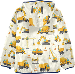 CHIFIGNO Cute Construction Vehicles Cranes Toddler Snow Jacket Soft Fall Jacket for Boy 3T