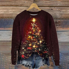 Crewneck Shirts for Women Summer Fall Long Sleeve Festival Christmas Crochet Knit Tops Shirt Blouse Women 2025