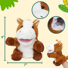 Easfan Green Parakeet Parrot Hand Plush Puppet Cute Bird Interactive Storytelling Cute Soft Plush Toy Creativity and Imagination Easter Christmas Birthday Gifts for Toddlers Kids,11.5’’