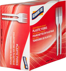 Genuine Joe Heavyweight White Plastic Forks (Pack of 100)