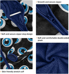 Cartoon Big Eyes Toddler Boys Winter Coat Thick Snow Jacket for Boy 3T