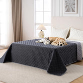 100% Double-Sided Waterproof Blanket, Couch Cover for Dogs Washable, Reversible Dog Bed Cover, Couch Furniture Protector. (Dark&Light Grey, 40 X 50 Inch - 1 Pack)