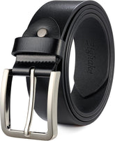 Bighake Genuine Leather Classic Casual Belts for men, Mens Handmade Heavy Duty Work Belts 1.5 inches Wide