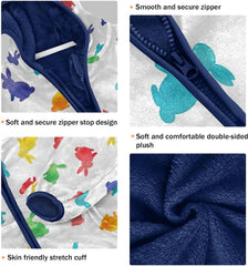 CHIFIGNO Bunnies Cute Boy Polar Fleece Lined Winter Coat, Toddler Boy Sweatshirt with Hooded 3T