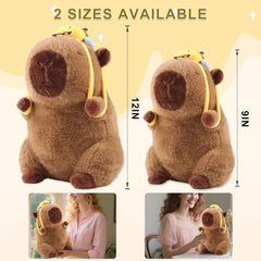 Capybara Plush Cute Capybara Stuffed Animal Kawaii Plush with Wearable Toast Headgear Bread Capybara Gifts Cute Plush Pillow Birthday for Kids Boys Girls 9 Inch
