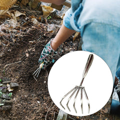 Claw Rake Seafood Shell Digging,Handheld,Portable Clam Tool Hand Rake for Loosening Leaves Beach Clamming Accessories, 7 Tooth 5cm
