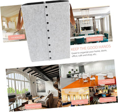 CHILDWEET Clothes Basket Felt Laundry Hamper Long Handle Collapsible Storage Bin Space-saving for Home