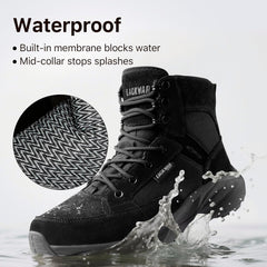 Mens Military Tactical Hiking Boots Lightweight Comfortable Motorcycle Combat Boot Non-slip Waterproof Work Boots for Men
