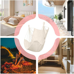 Hammock Chair Swing - Patio Furniture Tree Swing Chair - Comfortable Relaxing Porch Seat with Max 150kg Weight Capacity for Indoor Patio Dormitory Camping Yard Bedroom