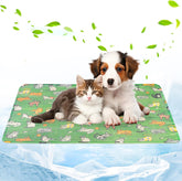 Summer Cooling Mat & Sleeping Pad, Reusable Ice Silk Dog Bed Blanket, Indoor/Outdoor Cold Pads for Dogs, Cat Cooling Mat for Summer Heat Relief(Medium, 23.6" x 17.7")