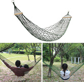 Nylons Rope Meshes Hammock Portable Outdoor Camping Hammock Garden Swing Hangings Bed for Garden Beach Yard Travel