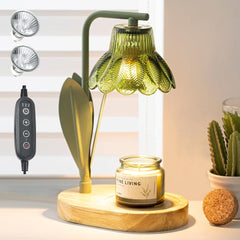 Flower Candle Warmer Lamp with Timer,Dimmable Candle Lamp Warmer,Adjustable Height Candle Warmer for All Jar Candles,Bedroom Living Room Home Decor Aesthetic Christmas Birthday Gifts (Morning Glory)