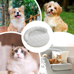 Cat Bed, Summer Dog Cooling Mat, Kitten Cooling Down Cushion 50x50cm/19.69x19.69 Inches Washable & Easy to Clean/Anti-Slip Design for Backyard Garden Hotel Car Travel Picnic