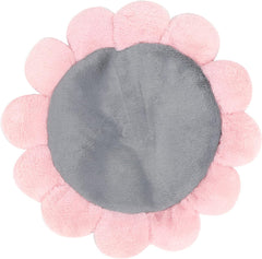 Pets Dog Bed, Round Flower Shape Pet Sleeping Mat Cute Ultra Soft Dog Cushion Extra Durable Fleece Dog Crate Bed House Pet Mat Bed Mat, Dog Mat Beds for Small Dogs Cats Pigs(Grey)