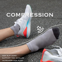 BRISIRA Bamboo Viscose Compression High Ankle Socks Men Women Cushioned Anti Blister HIking Golf Arch Support Running Socks