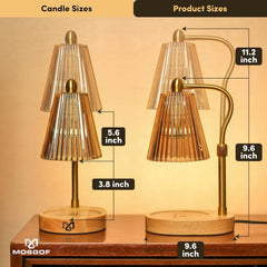 Candle Warmer Lamp with Timer and Dimmable, Candle Lamp Warmer for Mom Birthday Gifts, Elegant Design Electric Candle Warmers for Aromatherapy, Portable Wax Warmer Lamp