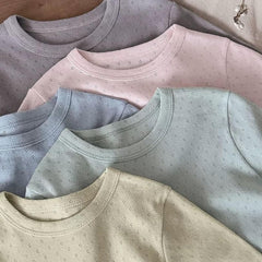 Cotton 𝐏a𝐣amas Set for Boys Girls Soft Short Sleeve Shirt & Shorts 2PCS 𝐒lee𝐩wear Toddler Kids Comfy 𝐋oun𝐠ewear 𝐏𝐣s