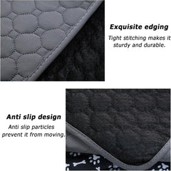 Dog Bed Blanket Non-Slip Dog Bed Blankets Washable Puppy Bed Covers Kitten Couch Protector Covers for Small Medium Large Dogs (70x50cm, Grey)