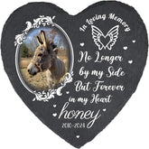 Cowcute Personalized Pet Memorial Stone with Photo Name Dates - Custom Outdoor Headstone for Loss of Dogs Cats - Customized Bereavement Gift for Dog Mom Cat Owner