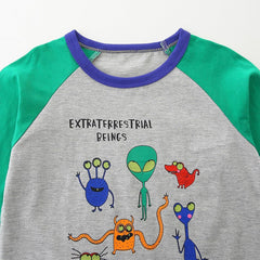 Boys Girls Toddler Cotton T-Shirt | Funny Graphic Long Sleeve Tee | Soft Round Neck Pullover Top Casual Undershirt