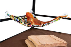 Hammock for Bearded Dragons, Mini Sugar Skulls Fabric with Suction Cup Hooks