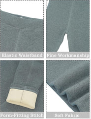 Happy Cherry Warm Fleece Lined Leggings for Toddler Kids Girls Solid Color Winter Thick Tight Pants Cotton Legging Multipack