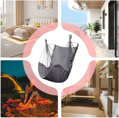 Hammock Chair | Patio Swing Hammocks for Outside | Max 150kg Weight Capacity Patio Furniture Seat for Indoor Outside Porch Bedroom Dormitory Balcony Backyard Yard Camping