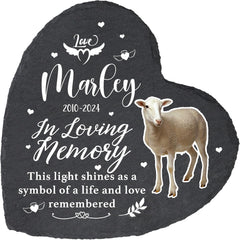 Cowcute Personalized Pet Fire Salamander Memorial Stones with Photo Name Dates - Sympathy Gifts for Loss of Pet Fire Salamander - Garden Stone Grave Markers Headstone for Little Pets Bearded Dragon