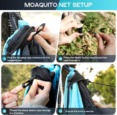 Camping Hammock Mosquito Net,Double & Single Portable Hammocks Hammocks with 2 Tree Straps,Hammock Tent for Travel Camping,Camping Accessories for Indoor Outdoor Hiking Backpacking Backyard Beach