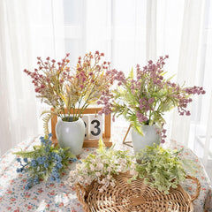 Artificial Flowers Fake Flower,Artificial Flower Realistic Low-Maintenance Ornamental Ins Style Anti-Fade Fake Plant for Stylish Home Decor Beige