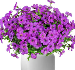 Artificial Flowers - Faux Artificial Plants Uv Resistant | Faux Bouquet Spring Decor Flowers | Waterproof Flower Arrangements for Porch Home Yard Garden Window Pot Vase Wedding Outdoor