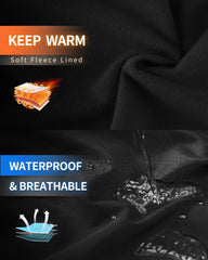 Outdoor Ventures Women's Softshell Jacket with Hood Fleece Lined Warm Lightweight Waterproof Insulated Windbreaker