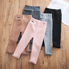 Fleece Warmth Leggings Girls Thickened Winter Lined Long Baby Kids Pants Girls Pants Jeans Baby Pants