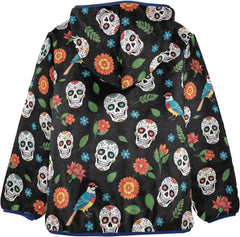 CHIFIGNO Colorful Sugar Skulls Boy Lightweight Jacket Fleece Outerwear Jackets for Fall Winter 3T