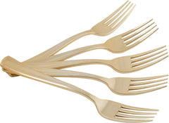 Milan Gold Plastic Forks, One Size