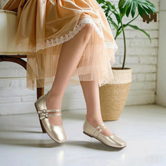 Hehainom Girls Dress Shoes Rhinestone Square Toe Toddler Flower Girl Ballet Flats Little Big Kids Mary Jane School Party Wedding Shoes