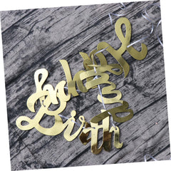 1 Set Mirror Paper Birthday Banner Creative Bunting Garland Decorations for Women's Party Supplies