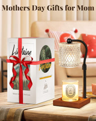 2 Pack Candle Warmer Lamp with Timer Dimmer Adjustable Height, Birthday Gifts for Women, House Warming New Home Decor Gifts for Mom, Electric Wax Warmer for Jar Candles, Amber