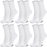 6 Pairs Unisex Kids Socks for Boys Girls Cotton Crew Dress Socks Casual Basic