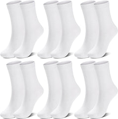 6 Pairs Unisex Kids Socks for Boys Girls Cotton Crew Dress Socks Casual Basic