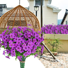 Artificial Flowers - Faux Artificial Plants Uv Resistant | Faux Bouquet Spring Decor Flowers | Waterproof Flower Arrangements for Porch Home Yard Garden Window Pot Vase Wedding Outdoor