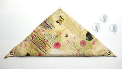 Hammock for Bearded Dragons, Asian Little Pink Flowers and Butterflies Fabric with Suction Cup Hooks