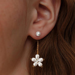 Pearl Earrings for Women Trendy Gold Baroque Pearl Drop Earrings Long Tassel Dangle Wedding Jewelry Gifts