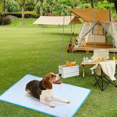 Cooling Mat Pad for Dogs Cats Ice Silk Cooling Bed for Dogs Ice Bed for Cats Pet Mats for Cats Bed Dog Pad Pupy Pad for 5Kg Pet (S/50X40CM)