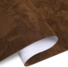 Decotalk Felt Fabric Wallpaper Peel and Stick Brown Felt Fabric Wall Paper Adhesive Felt Velvet Sheets for Crafts Jewelry Box 15.7x120 Inch Flocking Sheets for Drawer Liner Felt Sheets Adhesive Backed